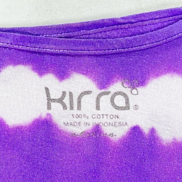 Kirra Dip Dye Tank Top | Purple & White Stripe | Scoop Neck | Medium | Y2K - Picture 10 of 12